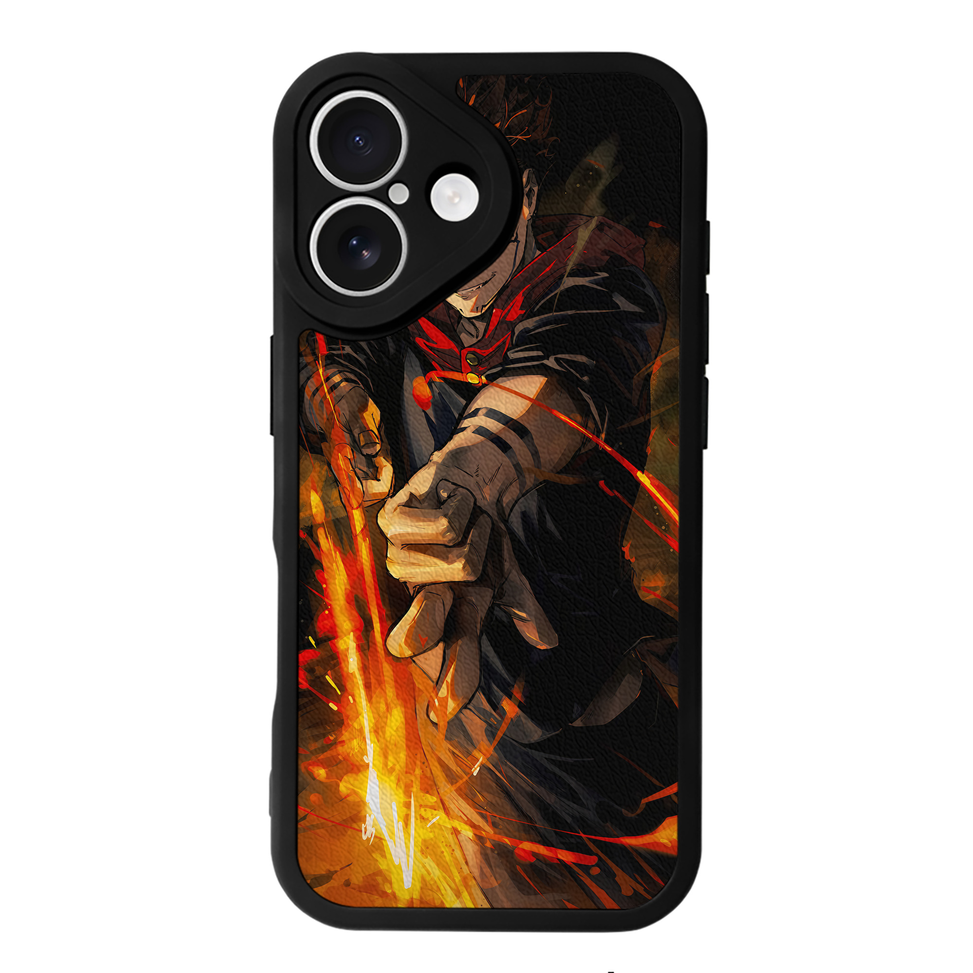 （画像用） 呪術廻戦 Jujutsu Kaisen 【iPhone 16シリーズ対応】シリコンスマホケース（レザー調） 材質：シリコン